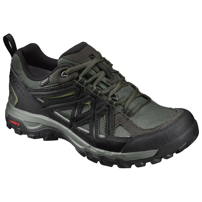 Zapatillas Trekking Salomon Hombre Verde Oliva / Negras - Salomon Argentina EVASION 2 GTX® ,475612-R